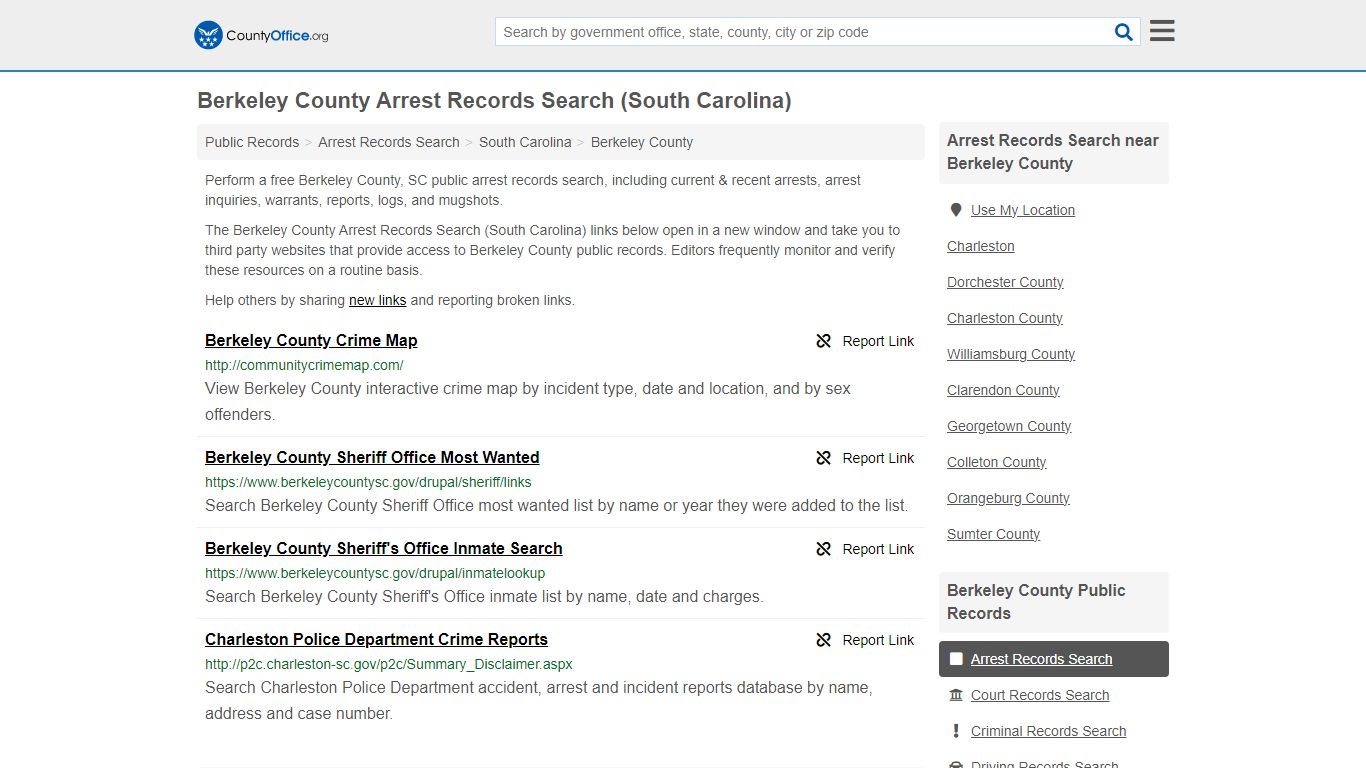 Arrest Records Search - Berkeley County, SC (Arrests & Mugshots)